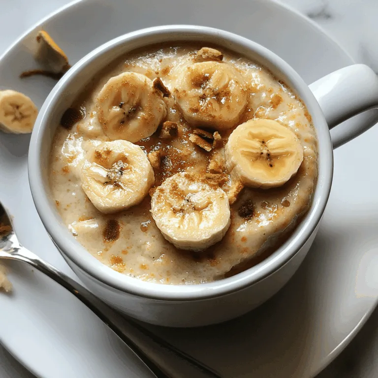 Close-up of a spoon scooping banana cottage cheese mug cake