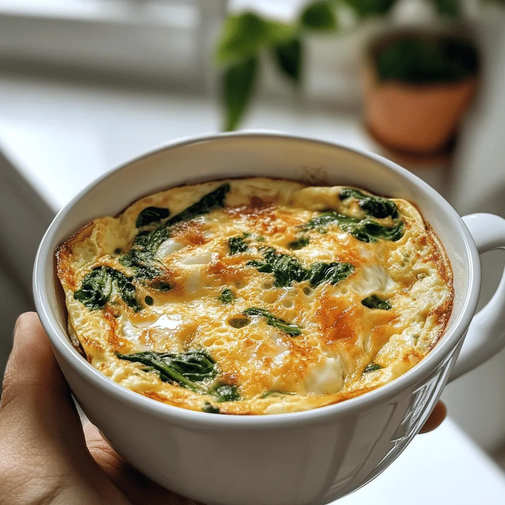 Egg White Spinach Mug Omelette in a cozy ceramic mug on a morning-lit kitchen counter