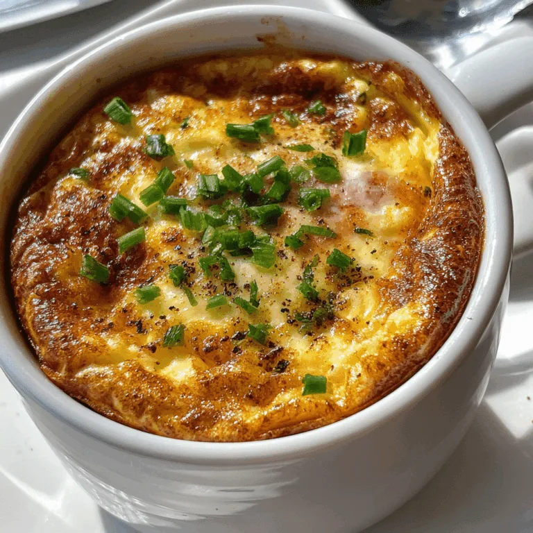 finished microwave omelette in a mug recipe