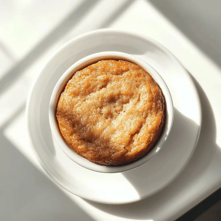 protein muffin in a mug with toppings