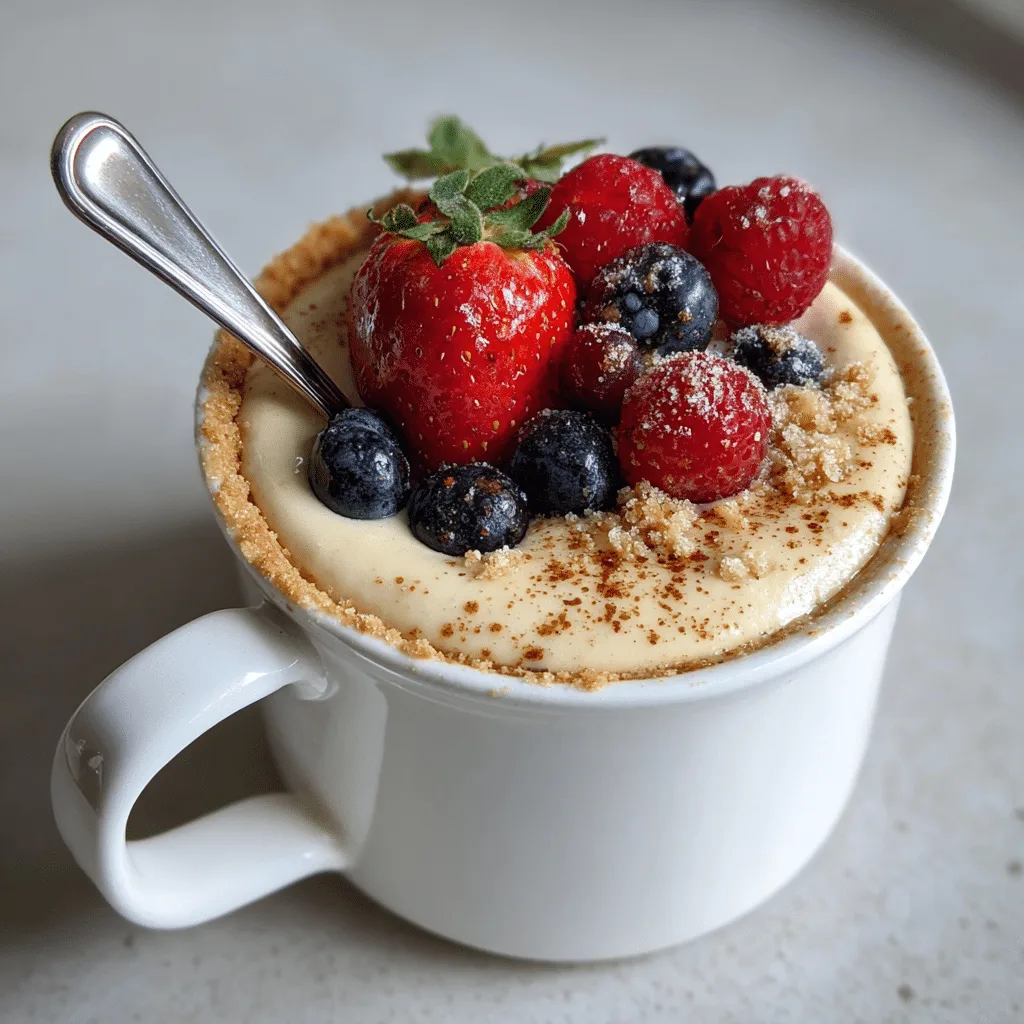 cheesecake in a mug on cozy kitchen counter
