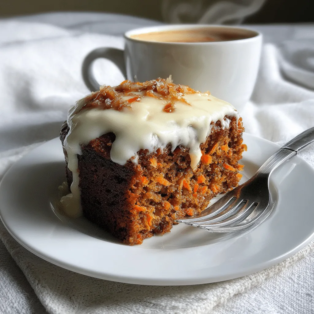 Cottage cheese carrot cake in a mug topped with yogurt