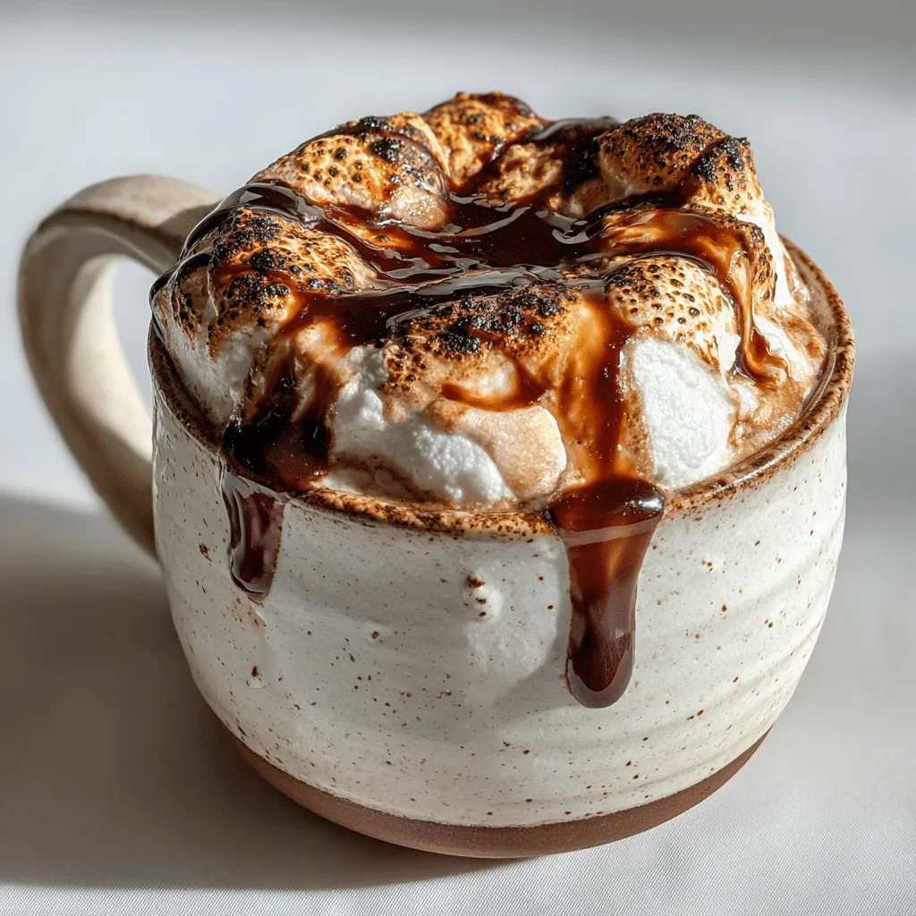 Cottage Cheese S’mores Lava Mug in ceramic mug with gooey chocolate center