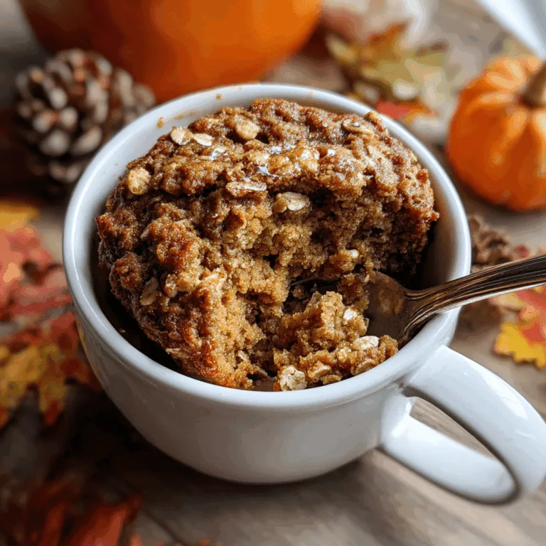 Perfect Pumpkin Oatmeal Cookie in a Mug