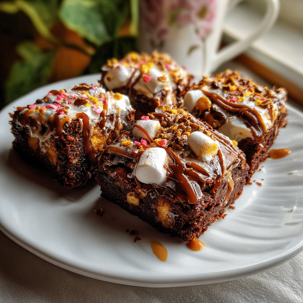 Different flavor variations of Pumpkin Brownies in mugs