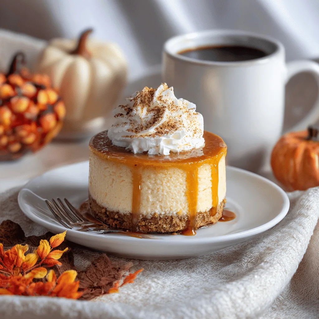 Pumpkin cheesecake in a rustic mug on a wooden table