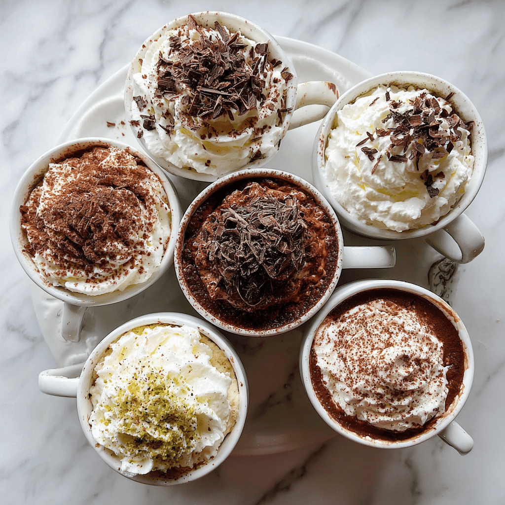 Toppings for tiramisu cottage cheese mug cake