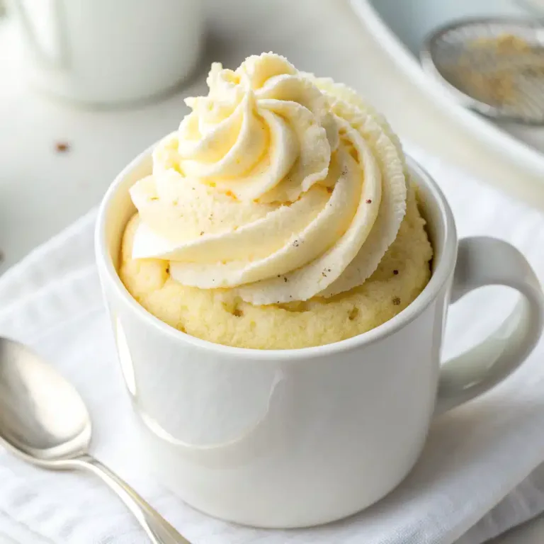 Make a Quick & Easy Vanilla Mug Cake in 5 minutes—soft, fluffy, and irresistible. Grab your mug and bake now!