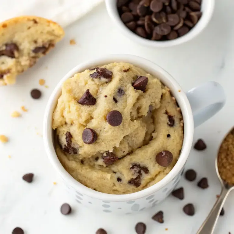 Chocolate Chip Cookie Dough Mug Cak
