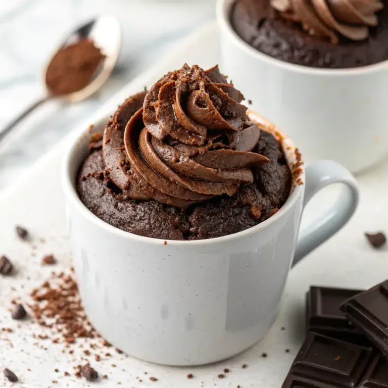 Decadent Dark Chocolate Mug Cake:
