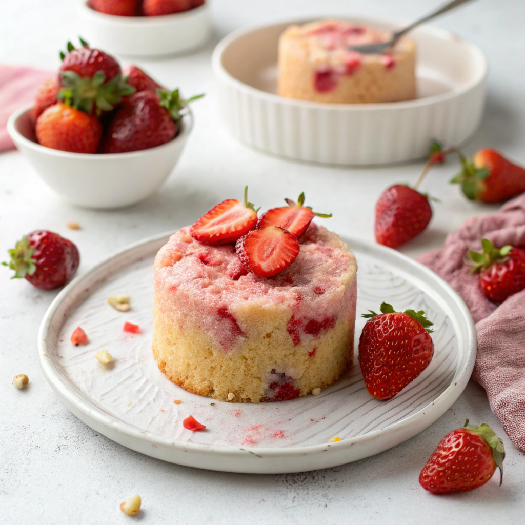 Strawberry Rosewater Mug Cake: 5-Minute Irresistible Bliss