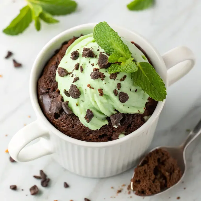 Mint Chocolate Mug Cake