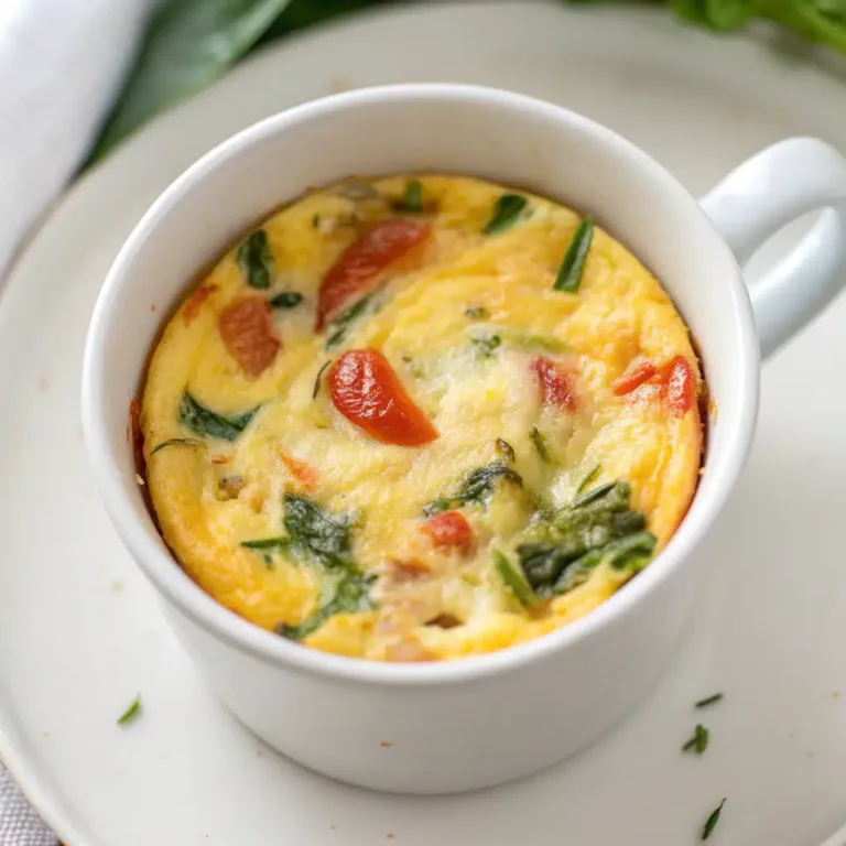 Veggie & Cheddar Egg Mug Frittata: 7-Min Power Fix