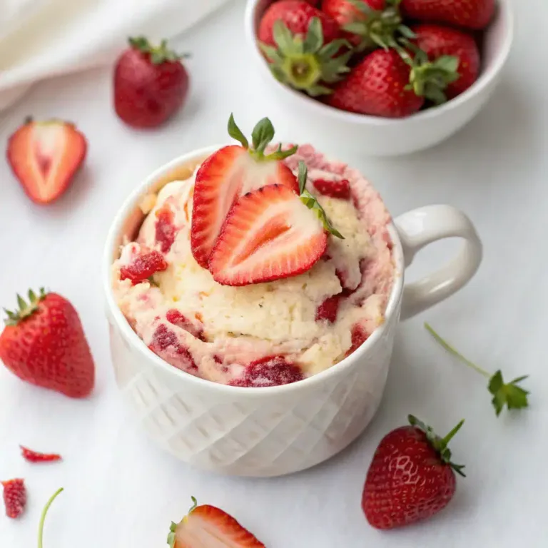 Strawberry Cream Cheese Mug Cake