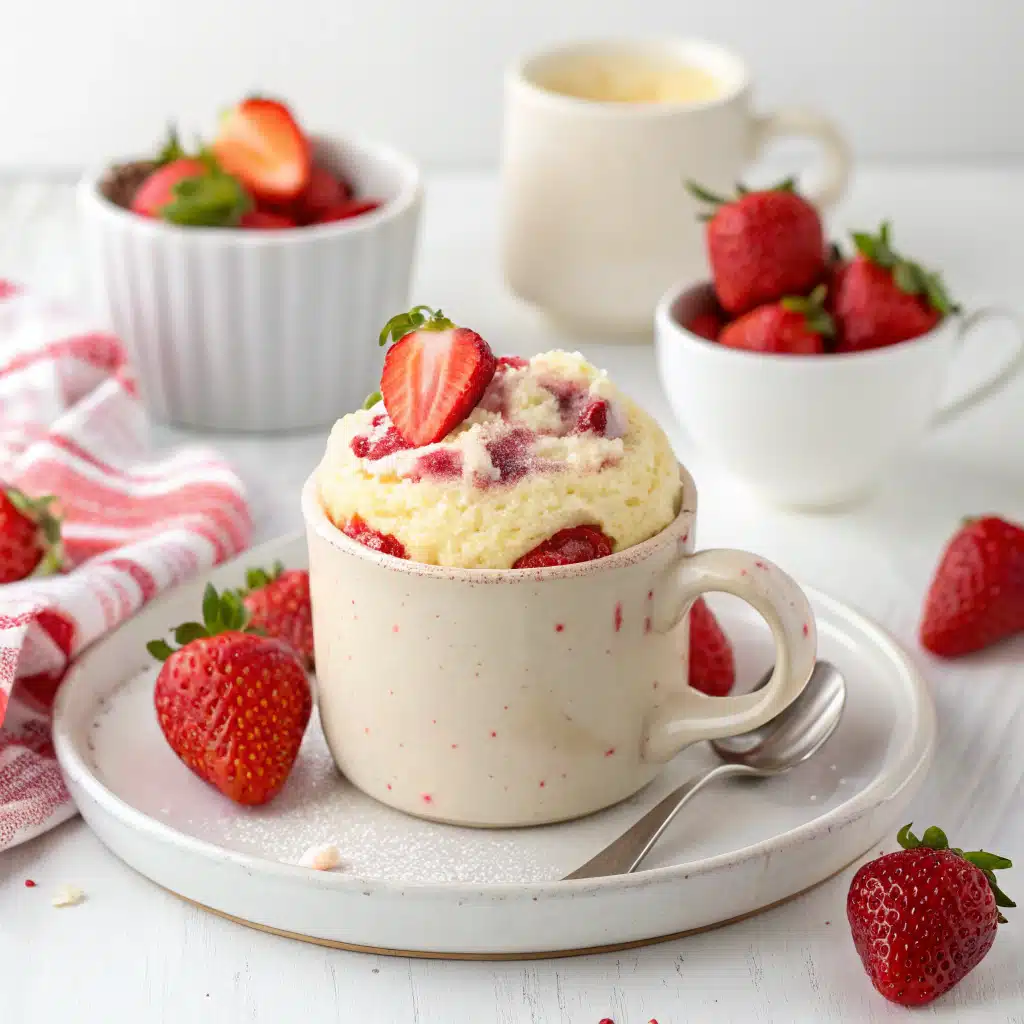 Strawberry Cream Cheese Mug Cake: 5 Irresistible Minutes