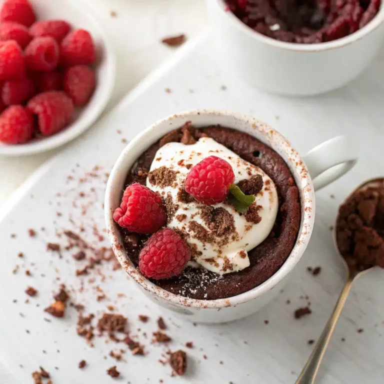 Chocolate Raspberry Mug Tart