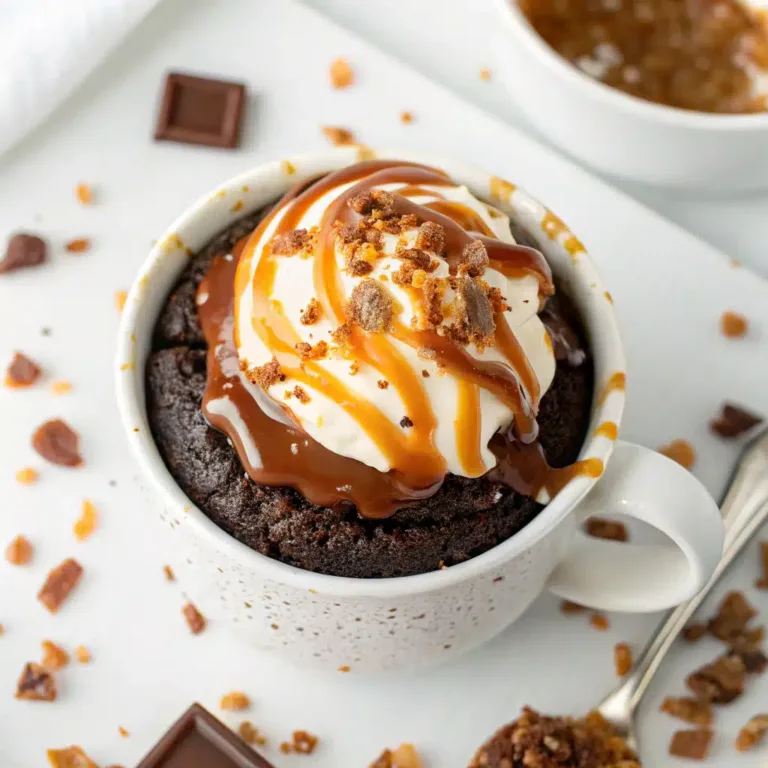 Salted Caramel Chocolate Mug Cake