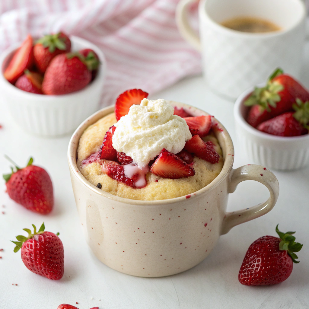 Ricotta Strawberry Mug Pancake: 10-Minute Irresistible Fix