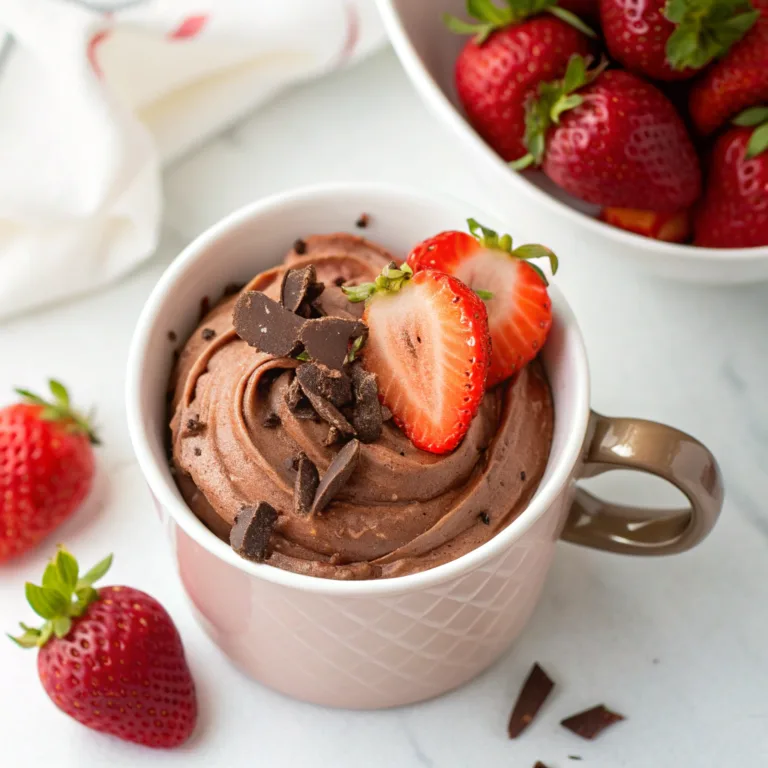 Chocolate Strawberry Mousse Mug: 5-Minute Bliss
