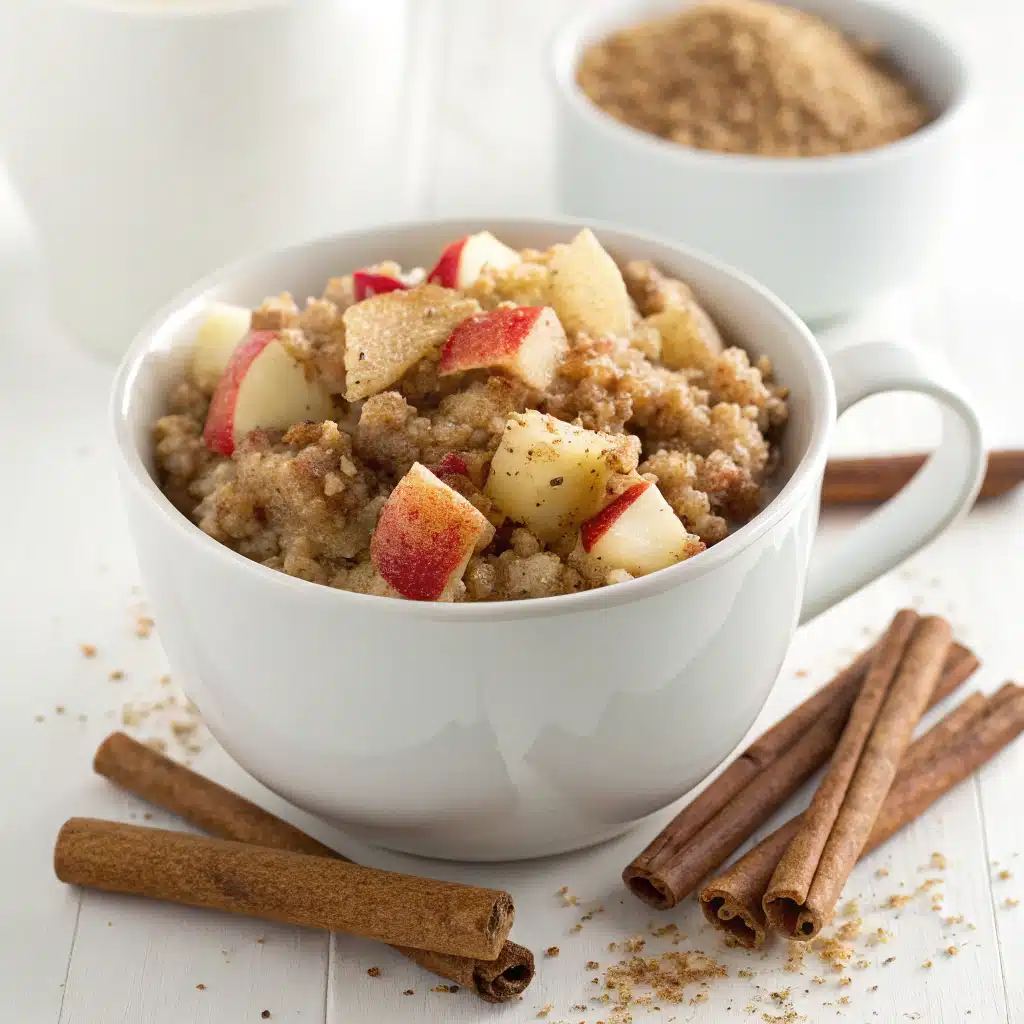Quinoa Apple-Cinnamon Mug Bowl: 5-Minute Power Breakfast