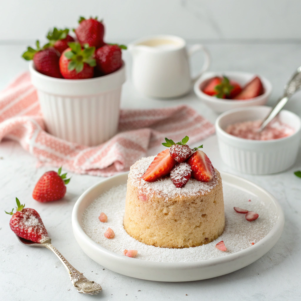 Strawberry Champagne Mug Cake: 5-Minute Instant Bliss