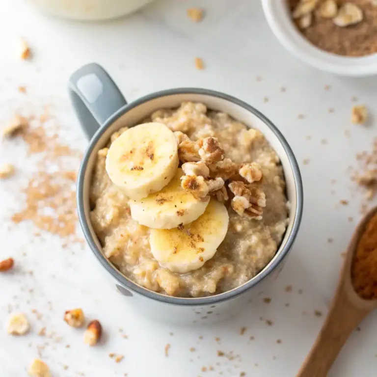 Banana Cinnamon Oatmeal Mug