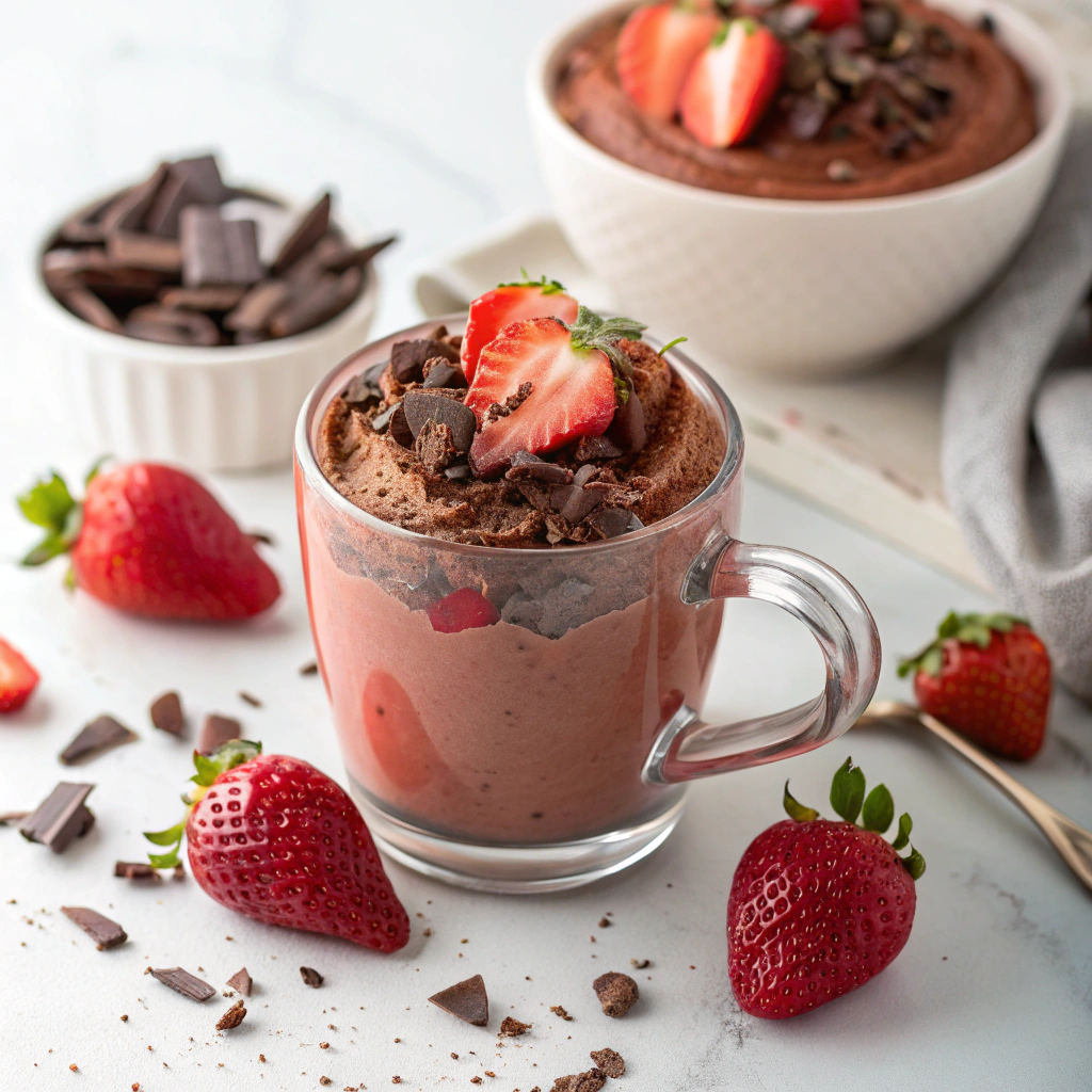 Chocolate Strawberry Mousse Mug: 5-Minute Bliss