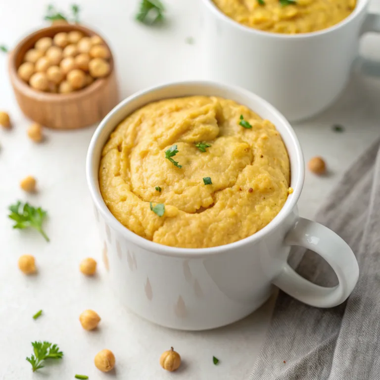 Vegan Chickpea Omelette Mug: 7 Irresistible Minutes