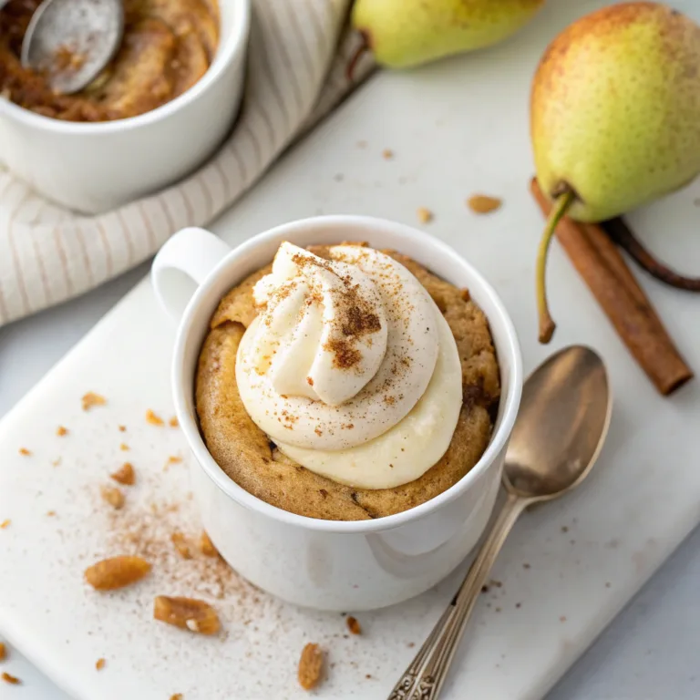 Spiced Pear Mug Cake: 5-Minute Irresistible Comfort