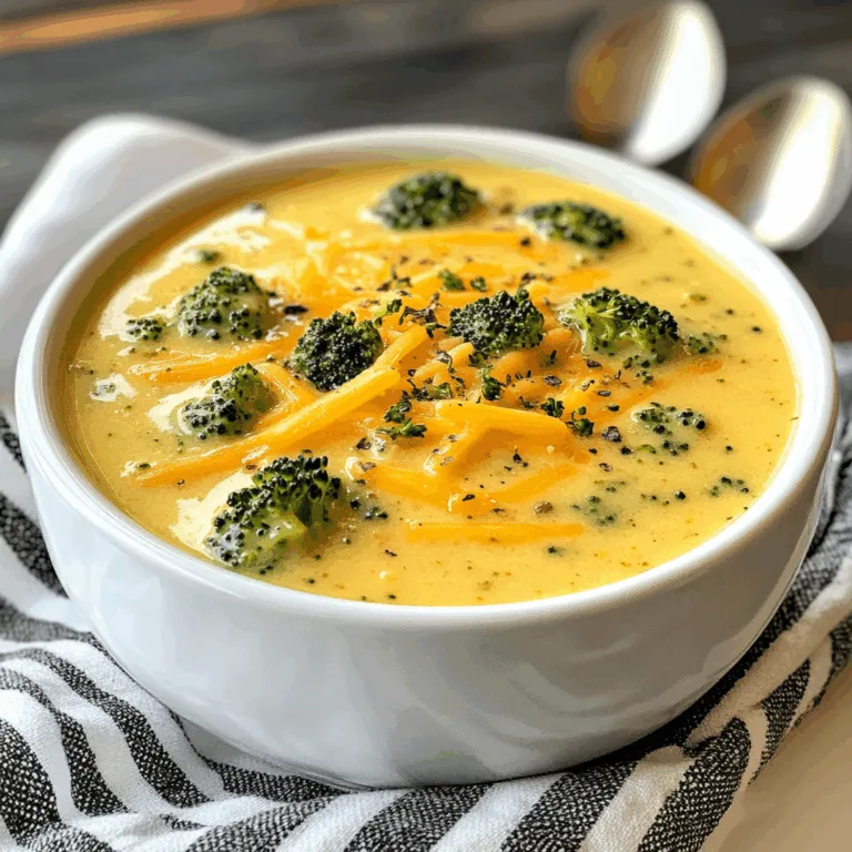 Creamy Cheesy Broccoli Cheddar Soup Recipe | Easy & Delicious