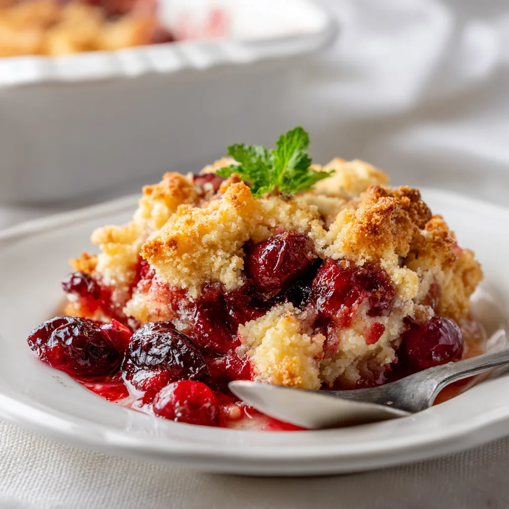 Easy Dump & Bake Cranberry Cobbler Recipe – Quick & Delicious Dessert