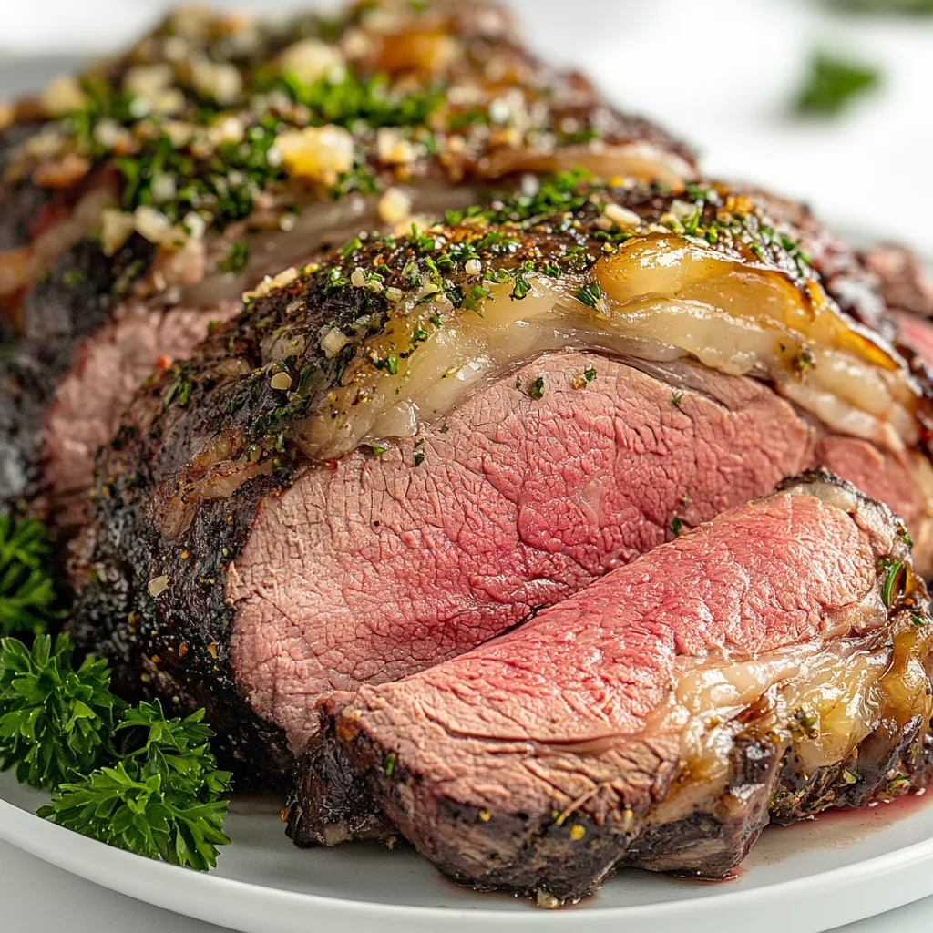 Garlic Herb Butter Prime Rib Recipe | Juicy & Flavorful Roast Beef