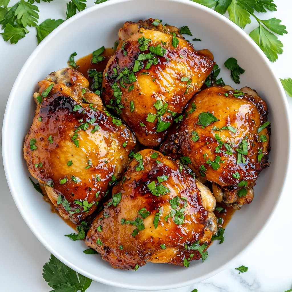 Tender Honey Garlic Slow Cooker Chicken Thighs Recipe | Easy & Delicious