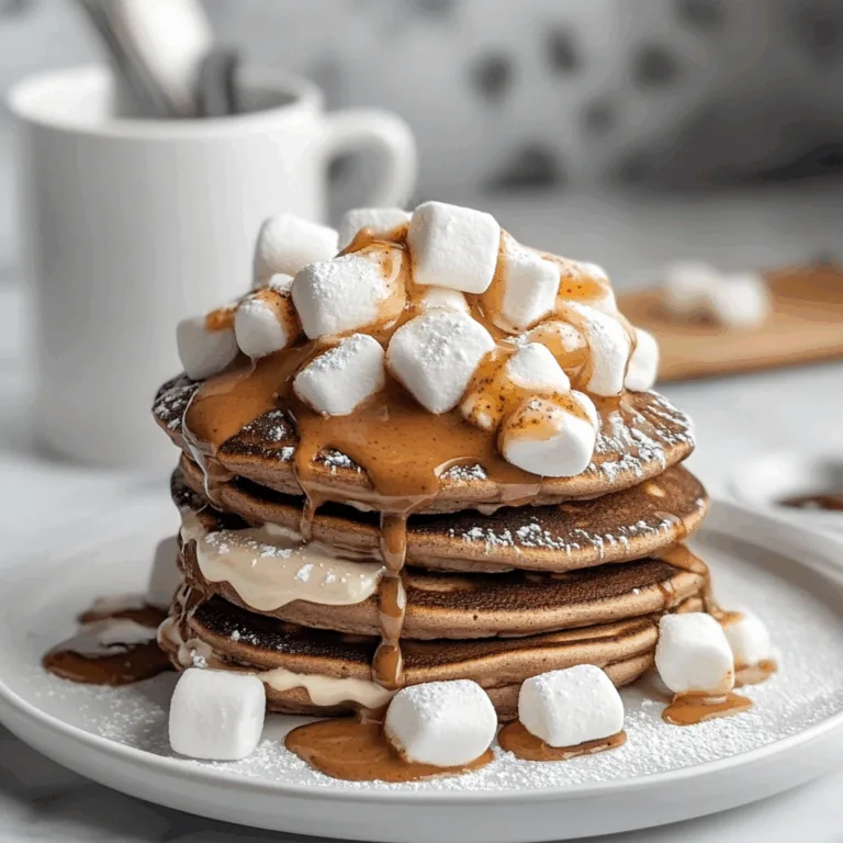 Delicious Hot Cocoa Pancakes with Marshmallows Recipe – Cozy Breakfast Treat