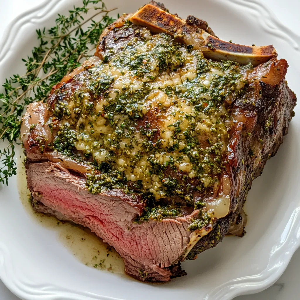 Italian Herb Butter Prime Rib Recipe | Juicy, Flavorful Roast Beef