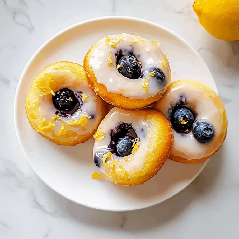 Delicious Lemon and Blueberry Crumpet Doughnuts Recipe | Sweet & Tangy Treats