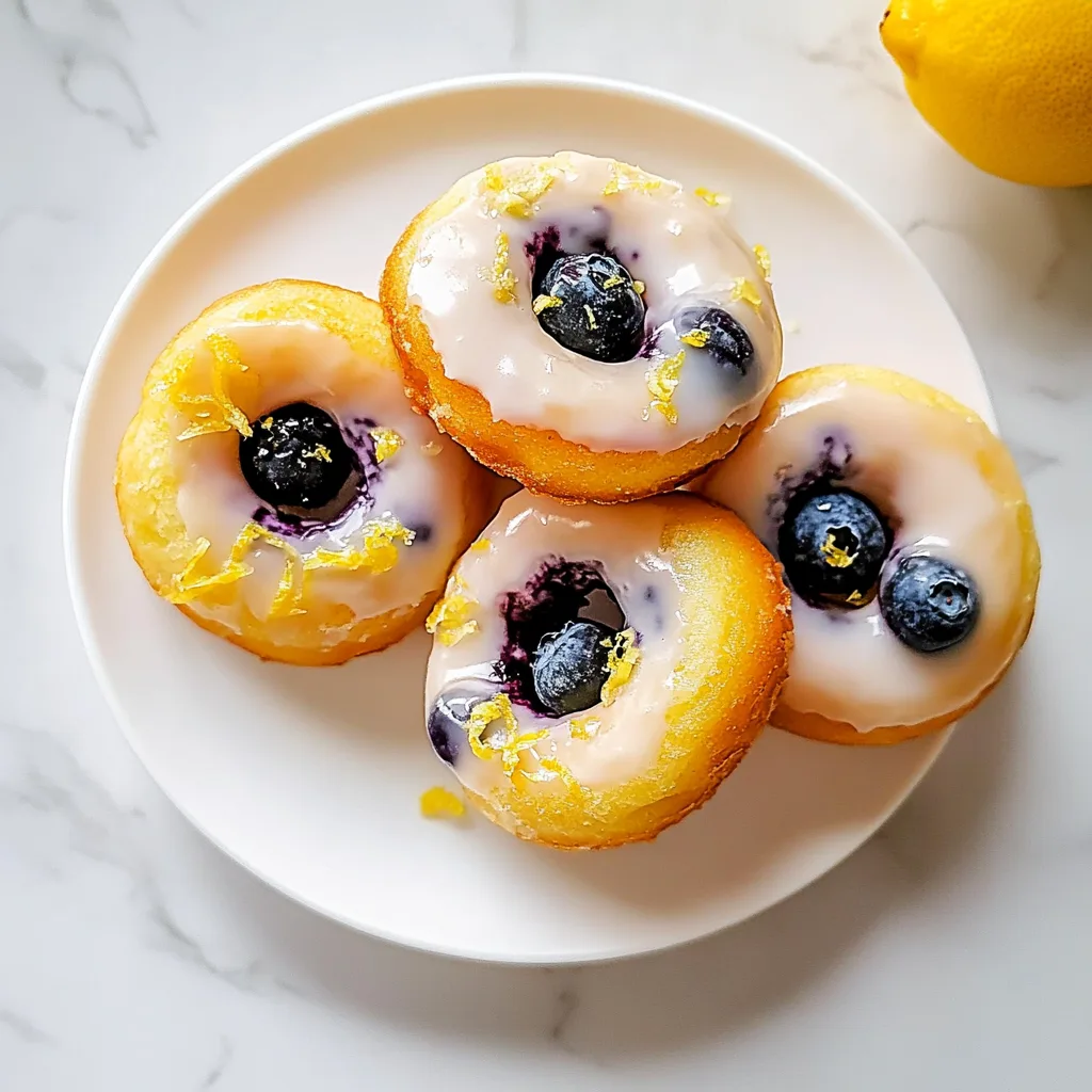 Delicious Lemon and Blueberry Crumpet Doughnuts Recipe | Sweet & Tangy Treats