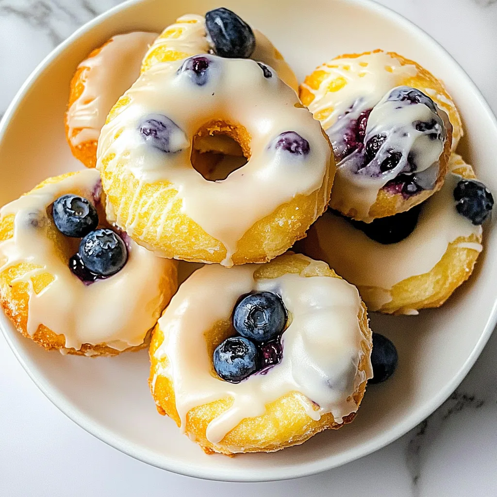 Delicious Lemon and Blueberry Crumpet Doughnuts Recipe | Sweet & Tangy Treats