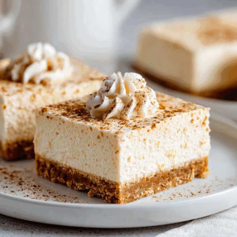 Delicious No-Bake Eggnog Cheesecake Bars Recipe – Easy & Creamy Dessert