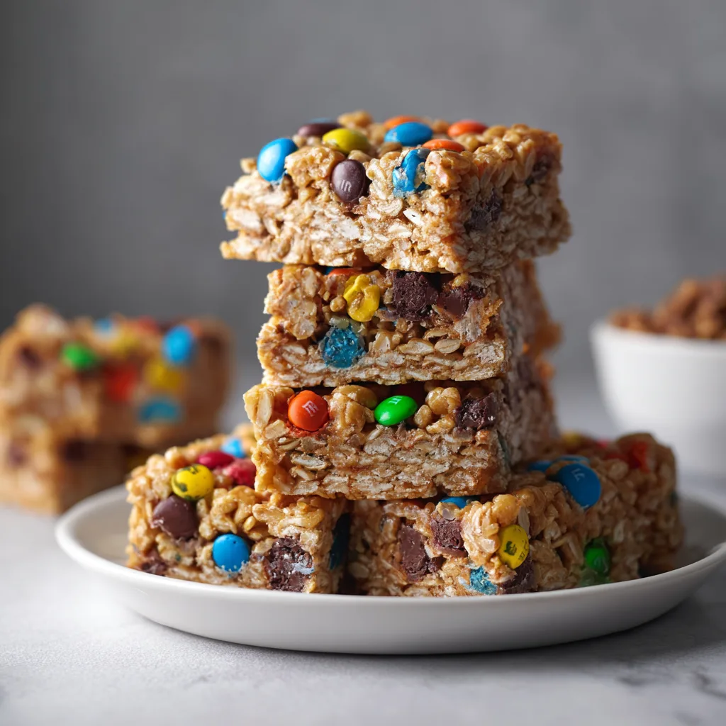 No-Bake Monster Cookie Bars Recipe | Easy & Delicious Treats