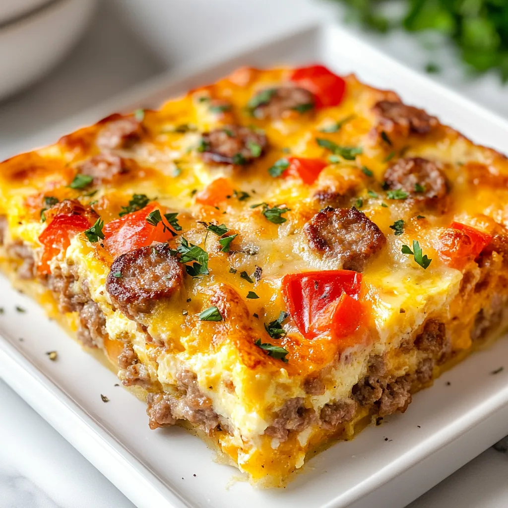 Delicious Sausage Breakfast Casserole Recipe | Easy & Hearty Morning Meal