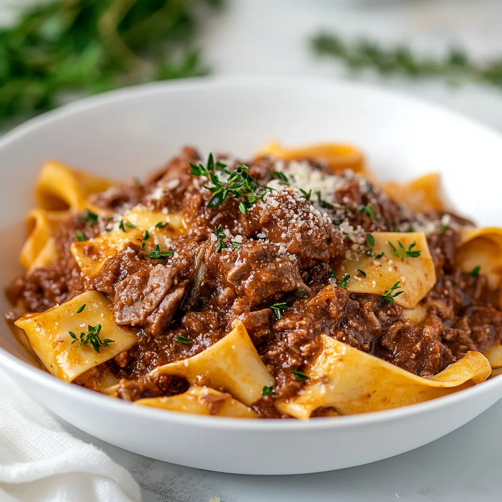 Slow Cooker Beef Ragu with Pappardelle | Easy Hearty Italian Dinner Recipe
