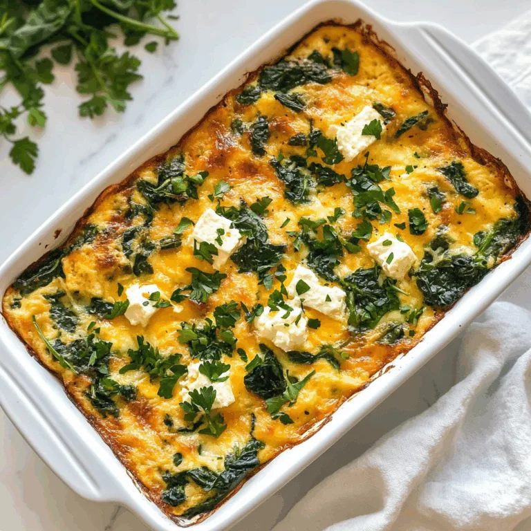 Delicious Spinach and Feta Egg Casserole Recipe – Easy & Healthy Breakfast Idea