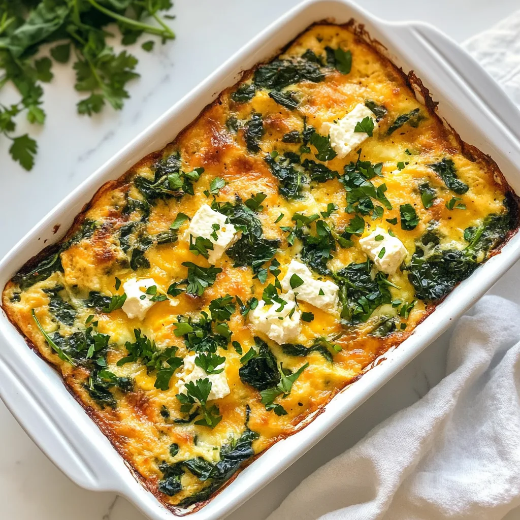 Delicious Spinach and Feta Egg Casserole Recipe – Easy & Healthy Breakfast Idea