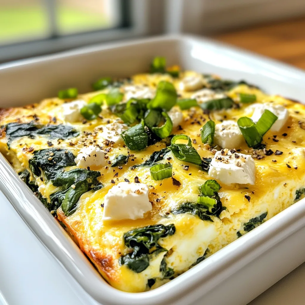 Delicious Spinach and Feta Egg Casserole Recipe – Easy & Healthy Breakfast Idea
