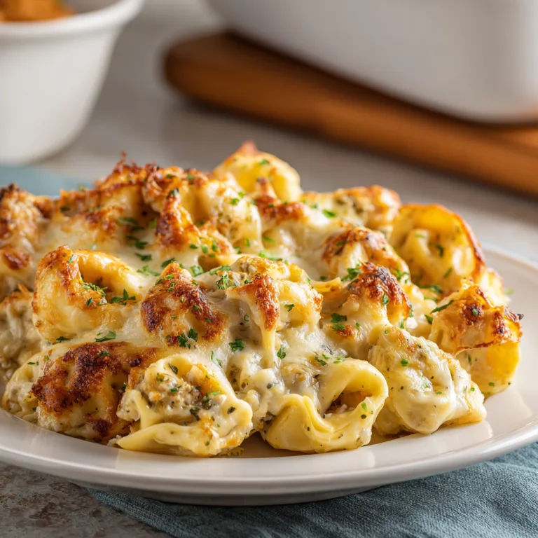 Delicious Alfredo Tortellini Bake Recipe | Creamy & Easy Pasta Casserole