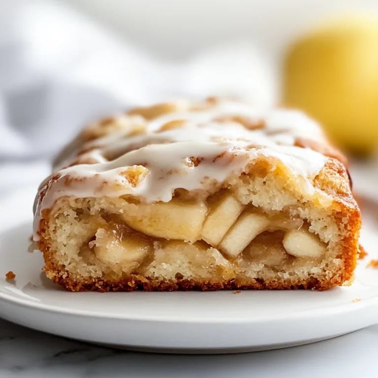 Baked Apple Fritter Donut Bread with Vanilla Icing – Delicious Homemade Recipe