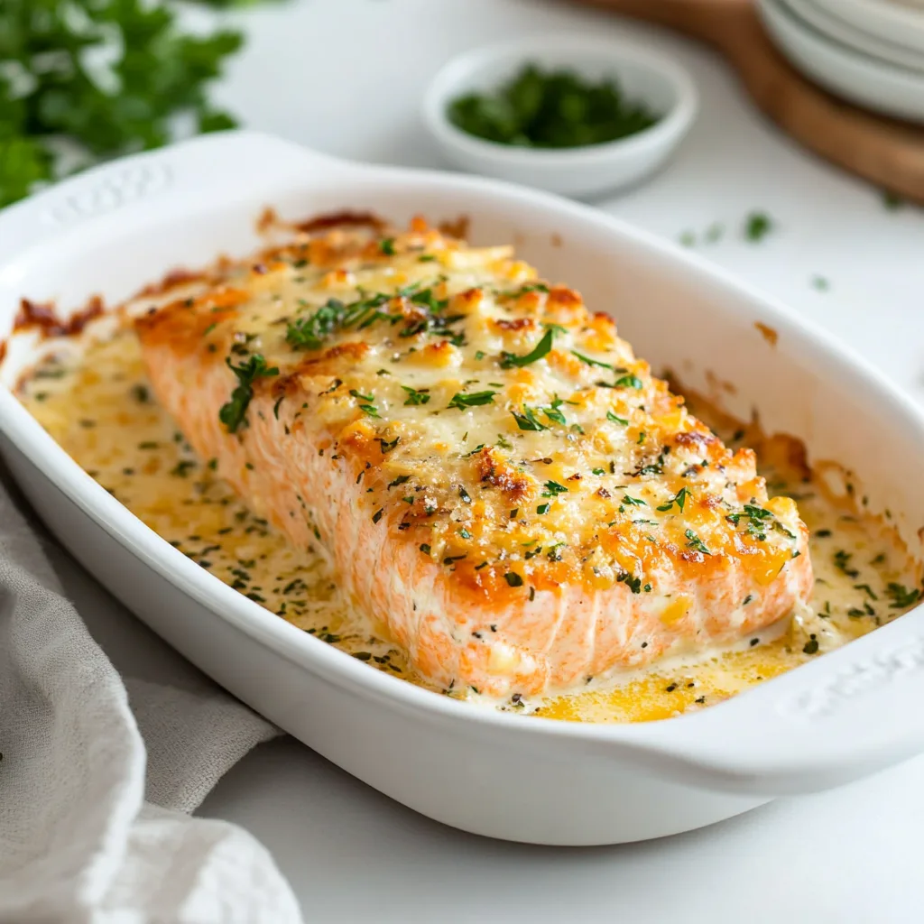 Delicious Baked Boursin Salmon Recipe | Easy & Creamy Seafood Dish