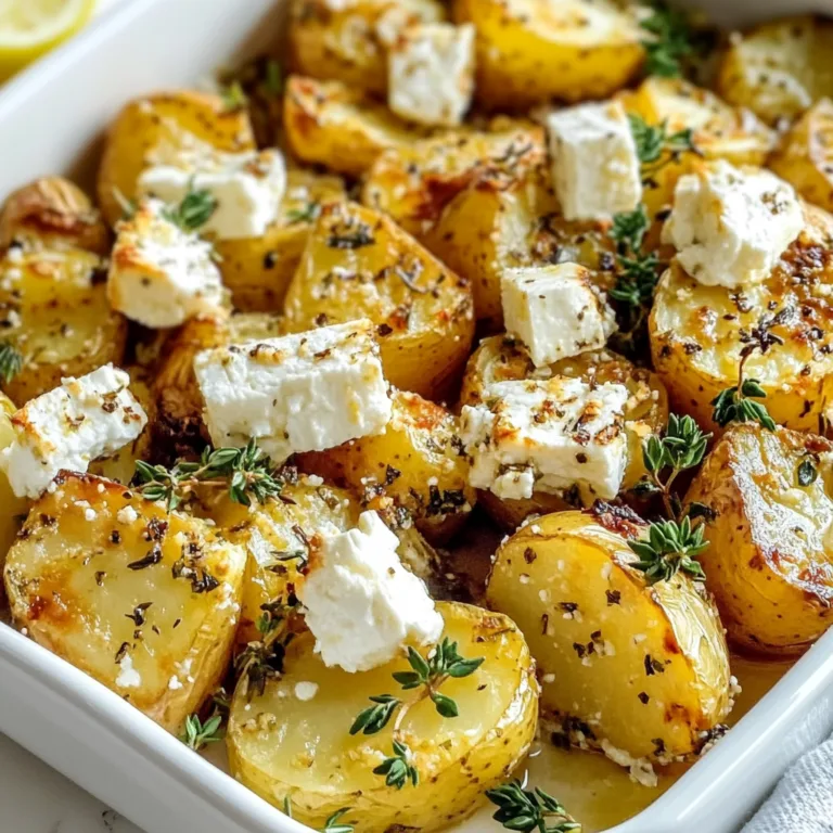 Crispy Baked Feta Potatoes with Zesty Lemon – Easy & Delicious Recipe