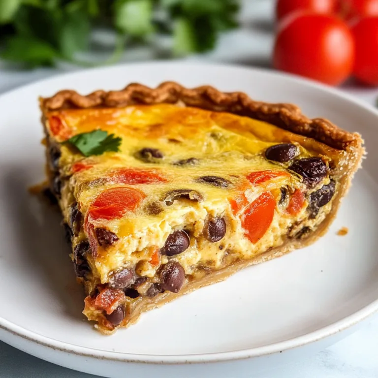 Delicious Black Bean & Pepper Jack Quiche Recipe | Easy & Flavorful